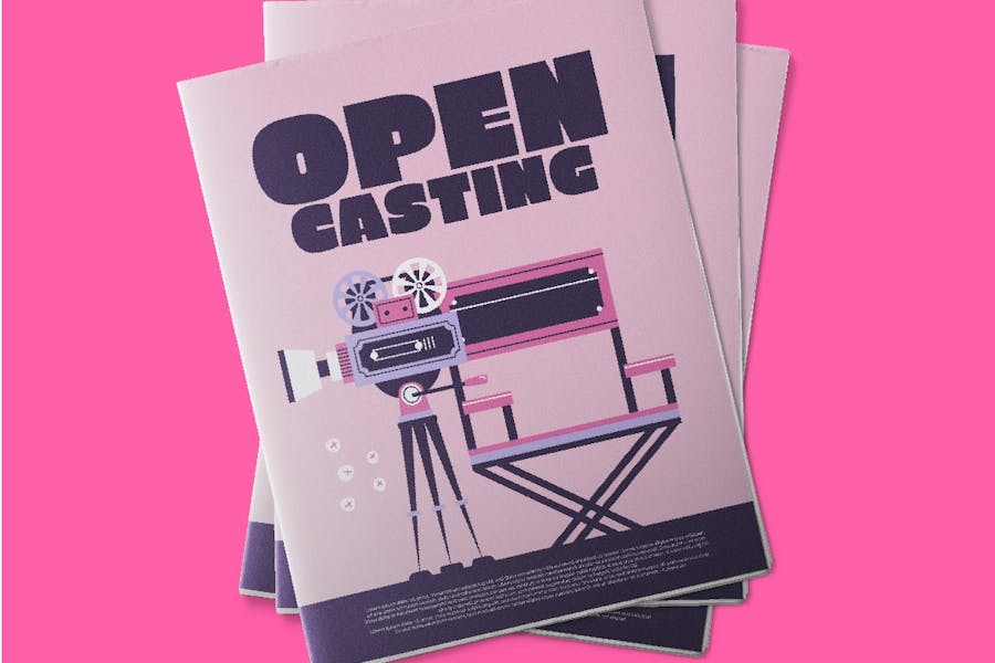 粉红电影主题海报网站社交媒体手绘插画矢量设计素材 Pink Movie Festival Asset Illustration 图片素材 sucaiwan.com