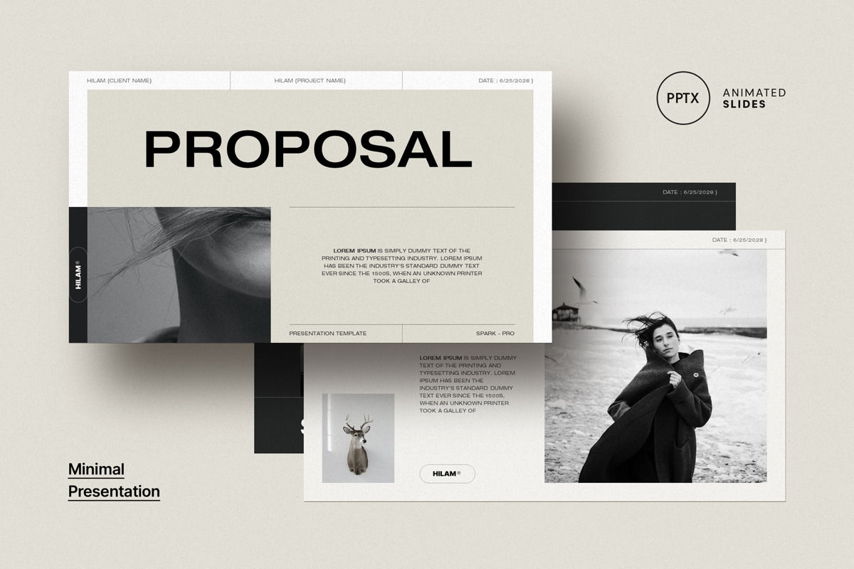 PPT模板:极简优雅艺术品牌提案幻灯片PPT模板PPTX-Brand Proposal Template , 第1张-素材湾丨精选海外优质设计素材资源 PPT模板:极简优雅艺术品牌提案幻灯片PPT模板PPTX-Brand Proposal Template , sucaiwan.com