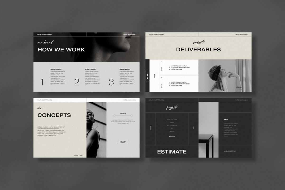 PPT模板:极简优雅艺术品牌提案幻灯片PPT模板PPTX-Brand Proposal Template , 第6张-素材湾丨精选海外优质设计素材资源 PPT模板:极简优雅艺术品牌提案幻灯片PPT模板PPTX-Brand Proposal Template , sucaiwan.com