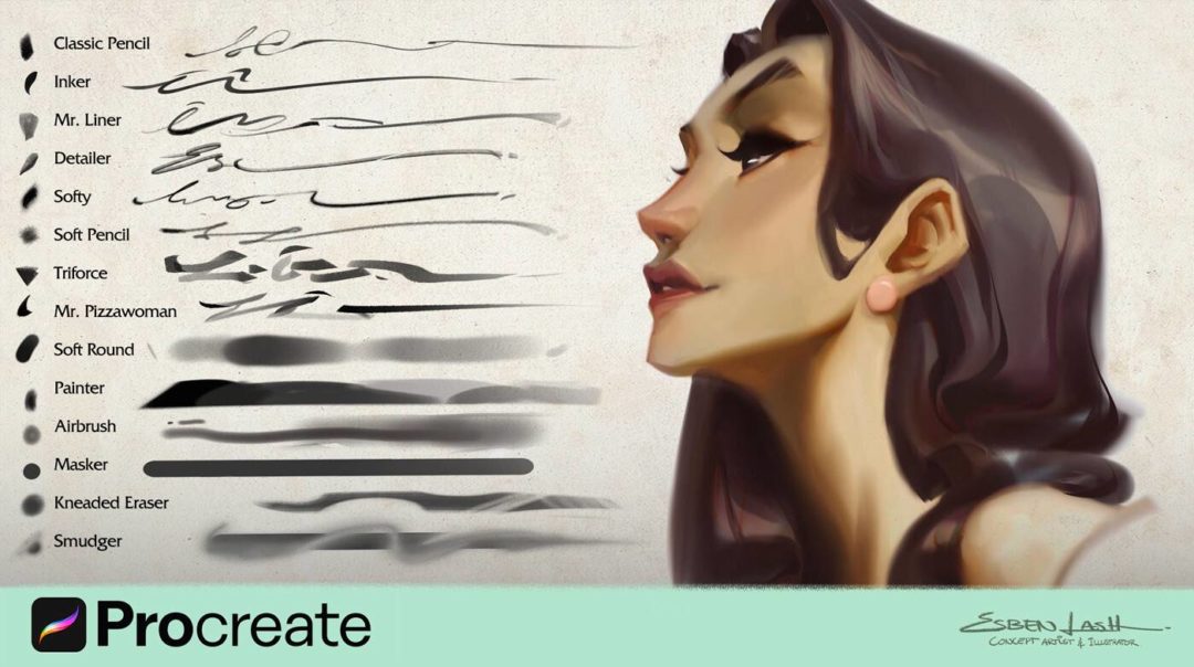 14款逼真线条水墨数字艺术绘画procreate笔刷画笔设计素材 EL Procreate Brushpack 笔刷资源 sucaiwan.com