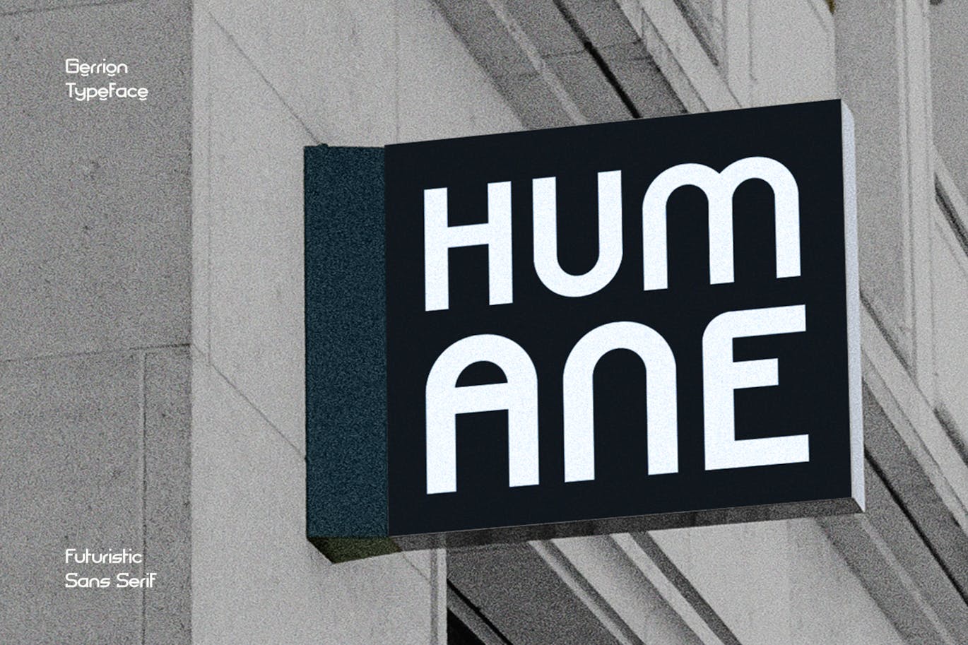 未来科幻几何图形品牌网站徽标设计无衬线英文字体安装包 Gerrion – Futuristic Techno Sans 设计素材 sucaiwan.com