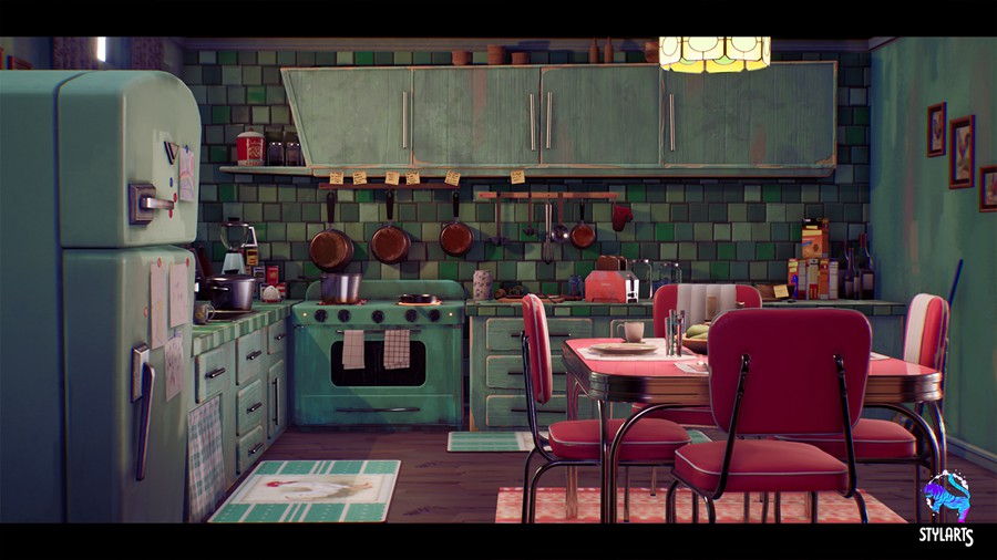 卡通创意房屋室内餐厅厨房客厅ue模型3d设计素材 Stylized House Interior 样机素材 第1张-素材湾丨精选海外优质设计素材资源 卡通创意房屋室内餐厅厨房客厅ue模型3d设计素材 Stylized House Interior 样机素材 sucaiwan.com