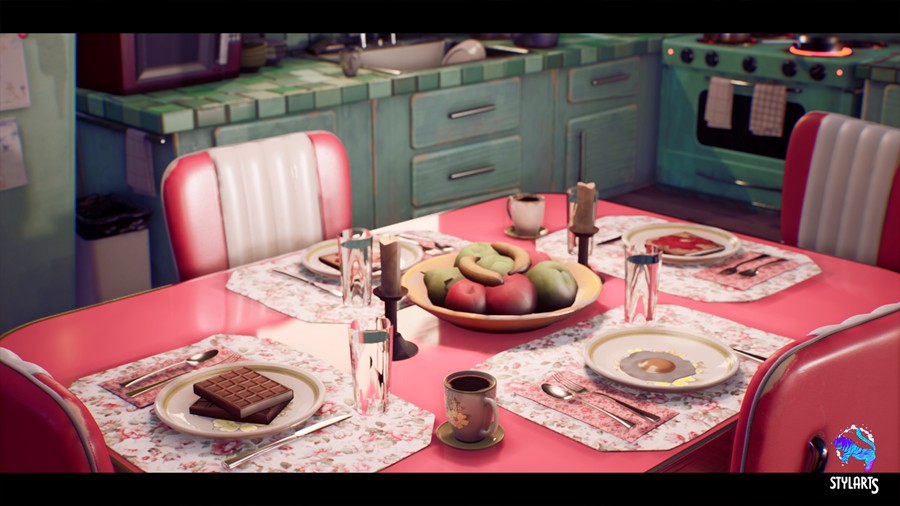 卡通创意房屋室内餐厅厨房客厅ue模型3d设计素材 Stylized House Interior 样机素材 第4张-素材湾丨精选海外优质设计素材资源 卡通创意房屋室内餐厅厨房客厅ue模型3d设计素材 Stylized House Interior 样机素材 sucaiwan.com