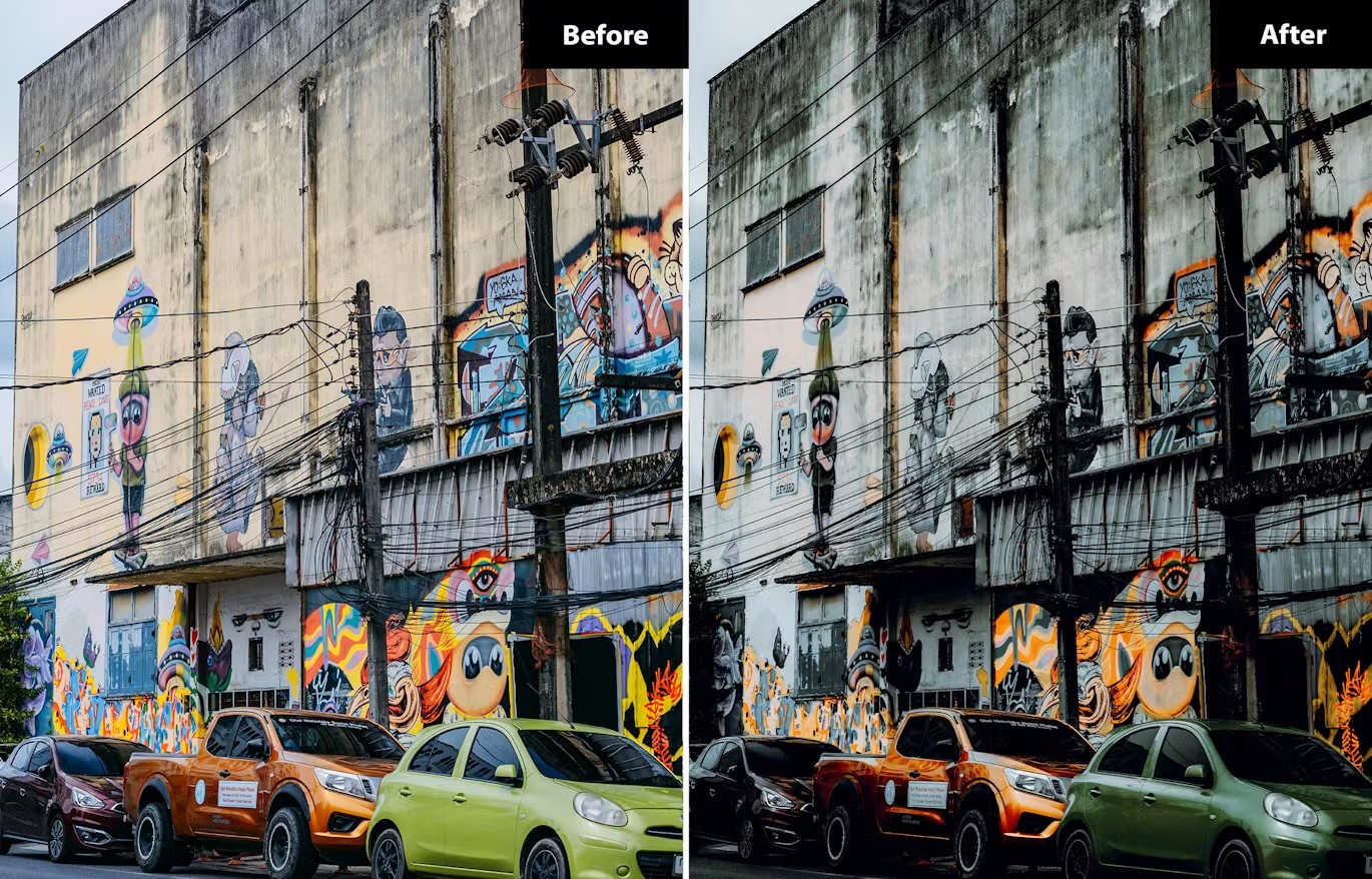 6组哑光黑色电影婚礼旅行摄影照片调色Lightroom预设 6 Matte Black Lightroom and Photoshop Presets 插件预设 sucaiwan.com