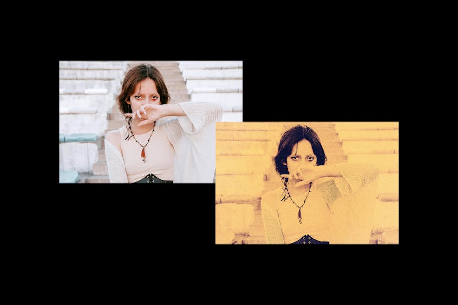 复古灰尘颗粒照片效果PS特效滤镜插件样机模板设计素材 Retro Grainy Duotone Photo Effect 插件预设 第4张-素材湾丨精选海外优质设计素材资源 复古灰尘颗粒照片效果PS特效滤镜插件样机模板设计素材 Retro Grainy Duotone Photo Effect 插件预设 sucaiwan.com