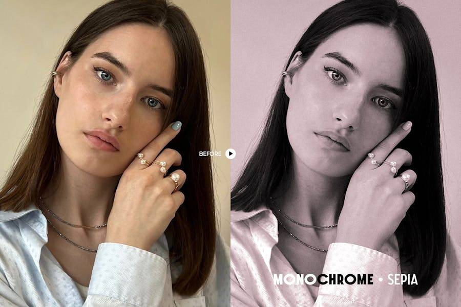 黑白色调电影胶片模拟肖像后期调色Lightroom预设 Monochrome Lightroom Presets 插件预设 第4张-素材湾丨精选海外优质设计素材资源 黑白色调电影胶片模拟肖像后期调色Lightroom预设 Monochrome Lightroom Presets 插件预设 sucaiwan.com