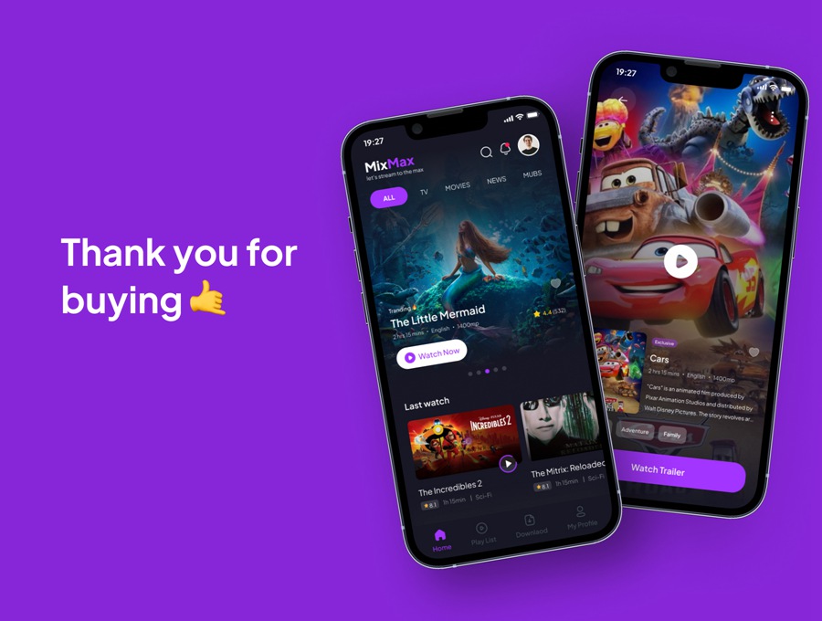 40+暗黑风格电影电视剧流媒体短视频APP应用程序UI界面设计Figma模板 MixMax – Movie Streaming Mobile App UI Kits APP UI 第6张-素材湾丨精选海外优质设计素材资源 40+暗黑风格电影电视剧流媒体短视频APP应用程序UI界面设计Figma模板 MixMax – Movie Streaming Mobile App UI Kits APP UI sucaiwan.com