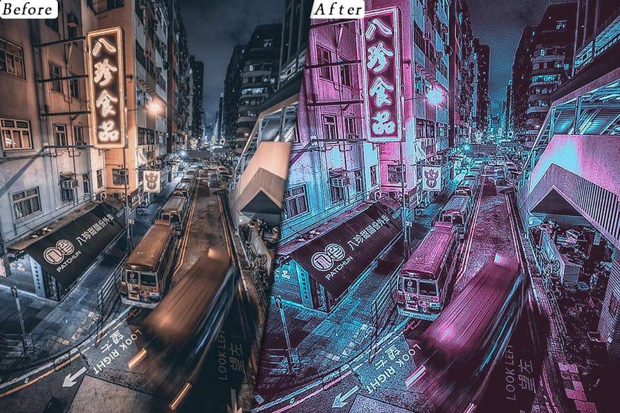 未来派城市街头电影摄影照片调色Lightroom&LUTs预设 Futuristic Mood Presets – luts Video Premiere Pro 插件预设 第5张-素材湾丨精选海外优质设计素材资源 未来派城市街头电影摄影照片调色Lightroom&LUTs预设 Futuristic Mood Presets – luts Video Premiere Pro 插件预设 sucaiwan.com