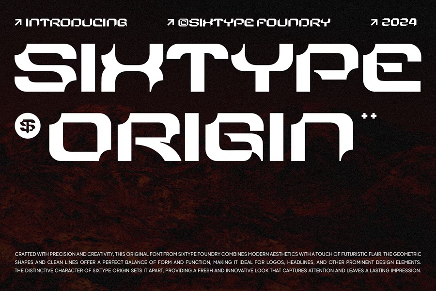 未来科幻海报徽标设计y2k装饰英文字体安装包 Sixtype Origin Font 设计素材 第1张-素材湾丨精选海外优质设计素材资源 未来科幻海报徽标设计y2k装饰英文字体安装包 Sixtype Origin Font 设计素材 sucaiwan.com