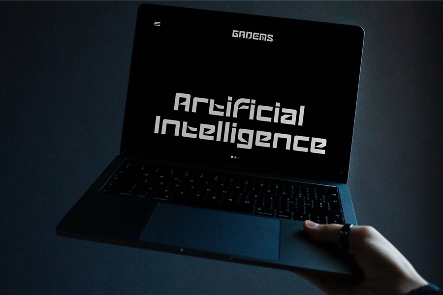 未来派科幻电影海报杂志设计排版科技感英文字体 Gadems - Futuristic Font 设计素材 sucaiwan.com