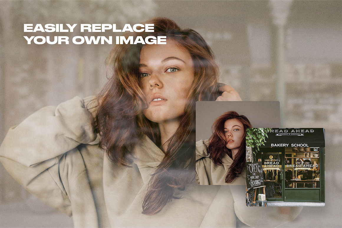 逼真玻璃反射光照片叠加效果PS修图特效滤镜插件样机模板设计素材 Glass Reflection Effect 插件预设 sucaiwan.com