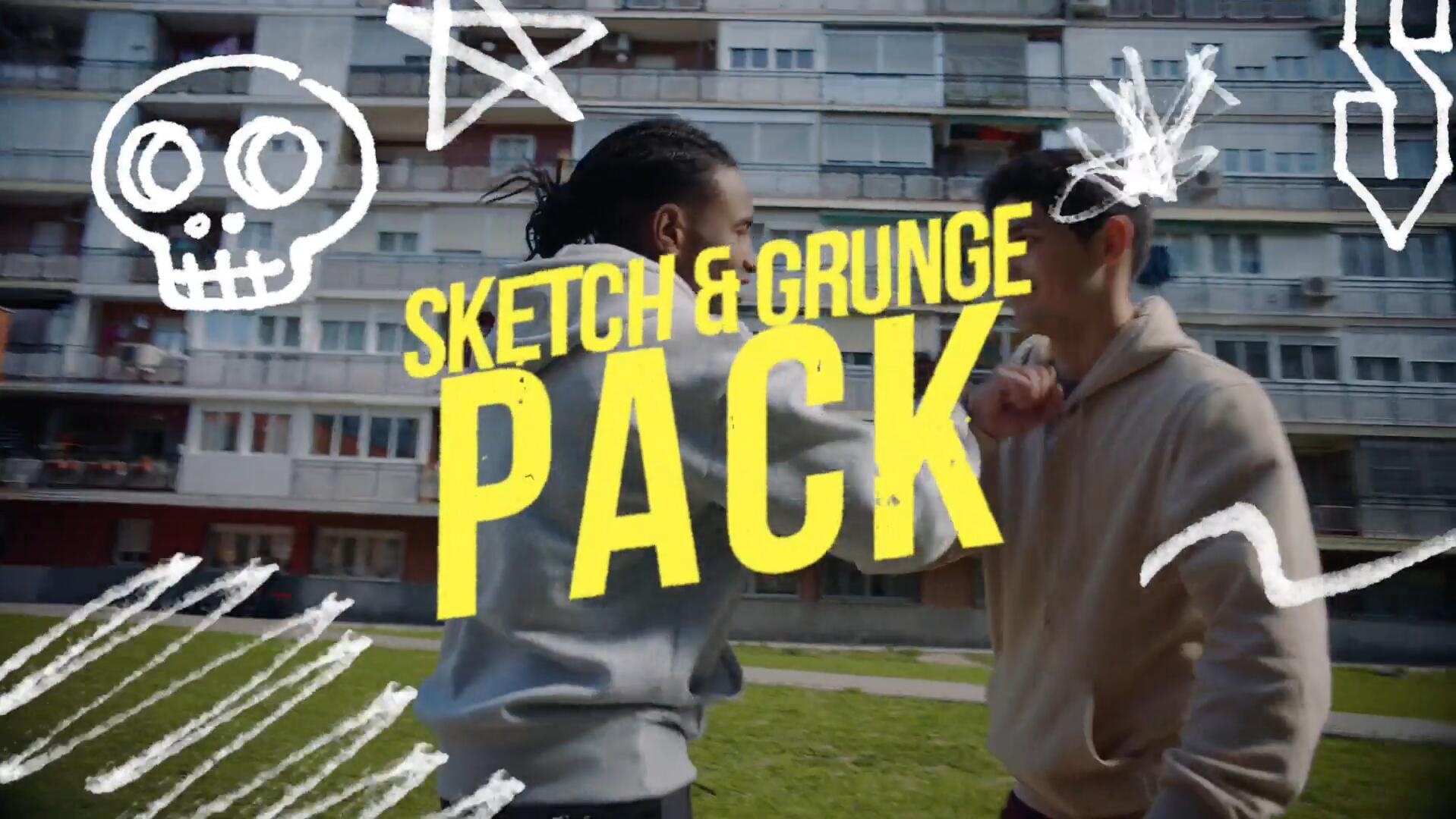 FCPX插件：81个复古马克笔街头涂鸦喷漆笔迹符号箭头数字图形动画设计元素 , sucaiwan.com