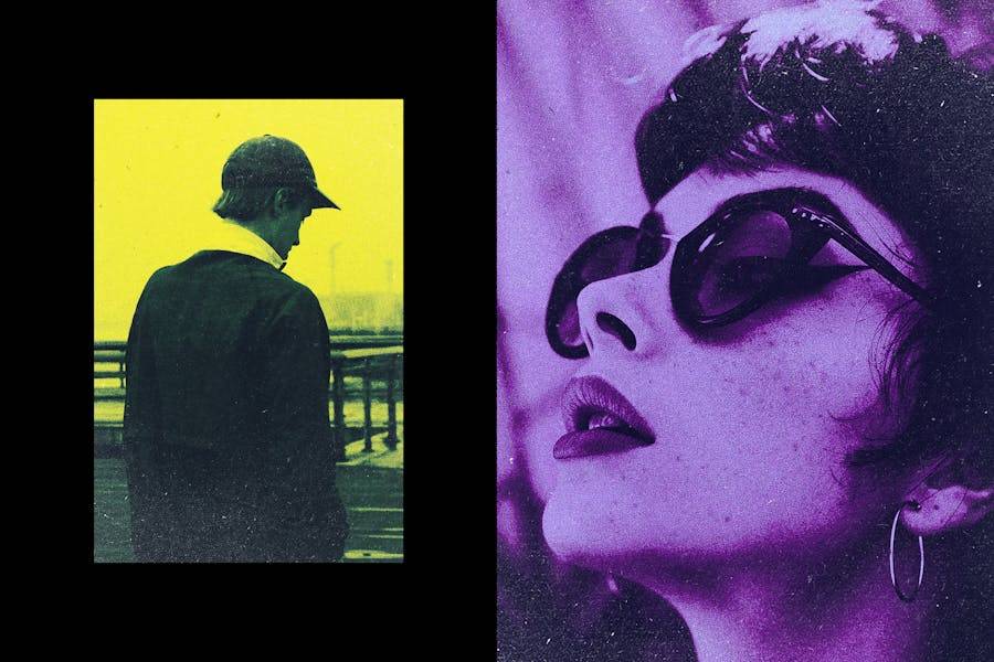 复古灰尘颗粒照片效果PS特效滤镜插件样机模板设计素材 Retro Grainy Duotone Photo Effect 插件预设 第2张-素材湾丨精选海外优质设计素材资源 复古灰尘颗粒照片效果PS特效滤镜插件样机模板设计素材 Retro Grainy Duotone Photo Effect 插件预设 sucaiwan.com