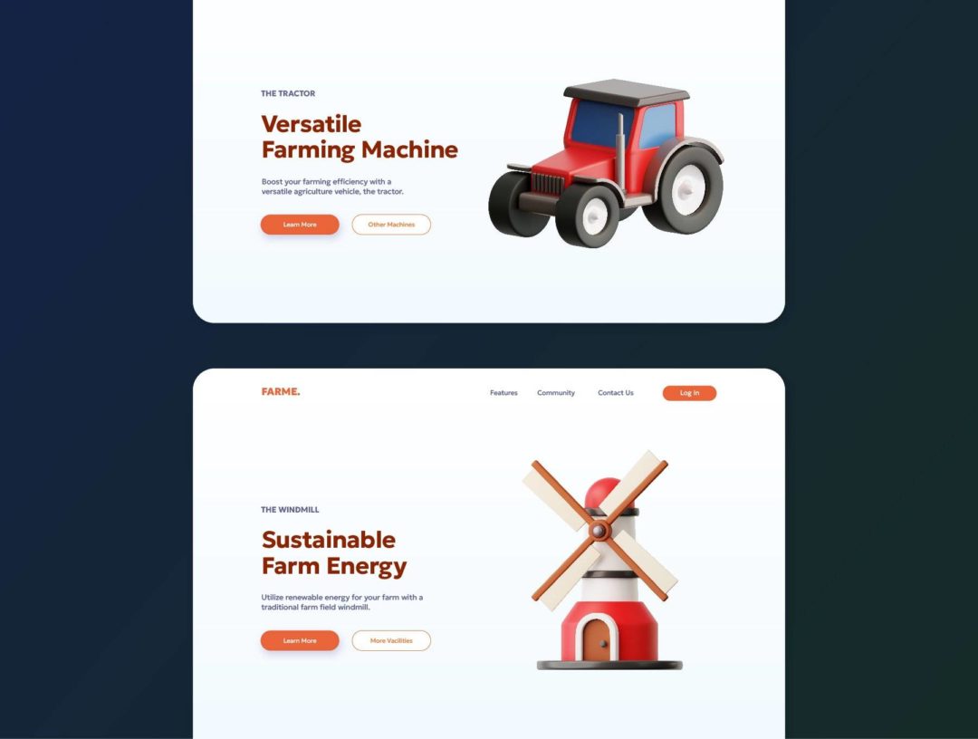48款农村农场农作物农业机械设备3D插图图标Icons设计Blender/PNG格式素材 Farm & Agriculture 3D Icon Pack 图标素材 sucaiwan.com