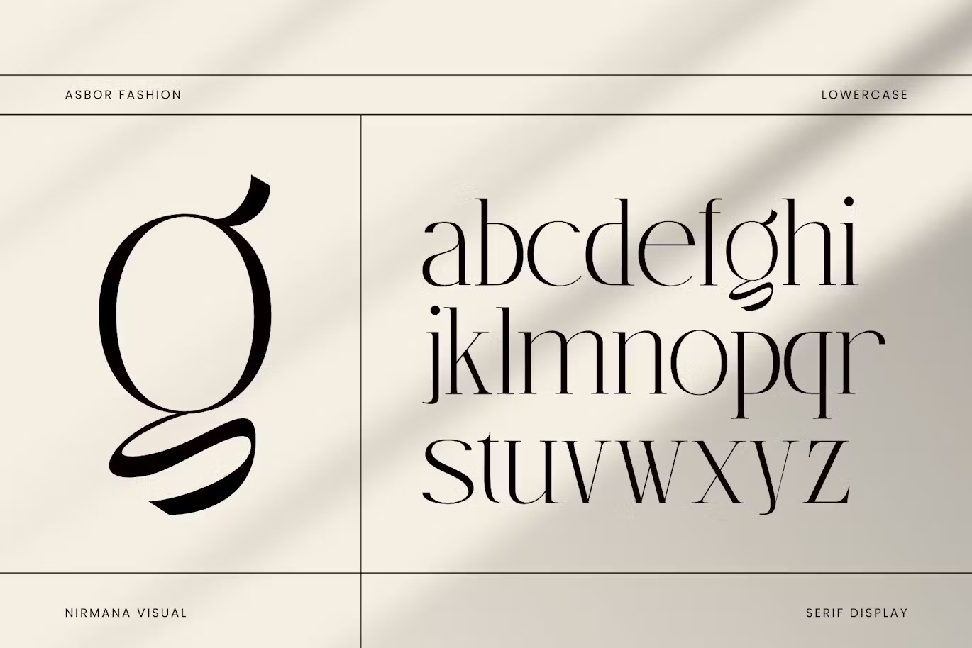 优雅复古美学品牌杂志海报徽标设计衬线英文字体安装包 Asbor – Logo Font 设计素材 sucaiwan.com