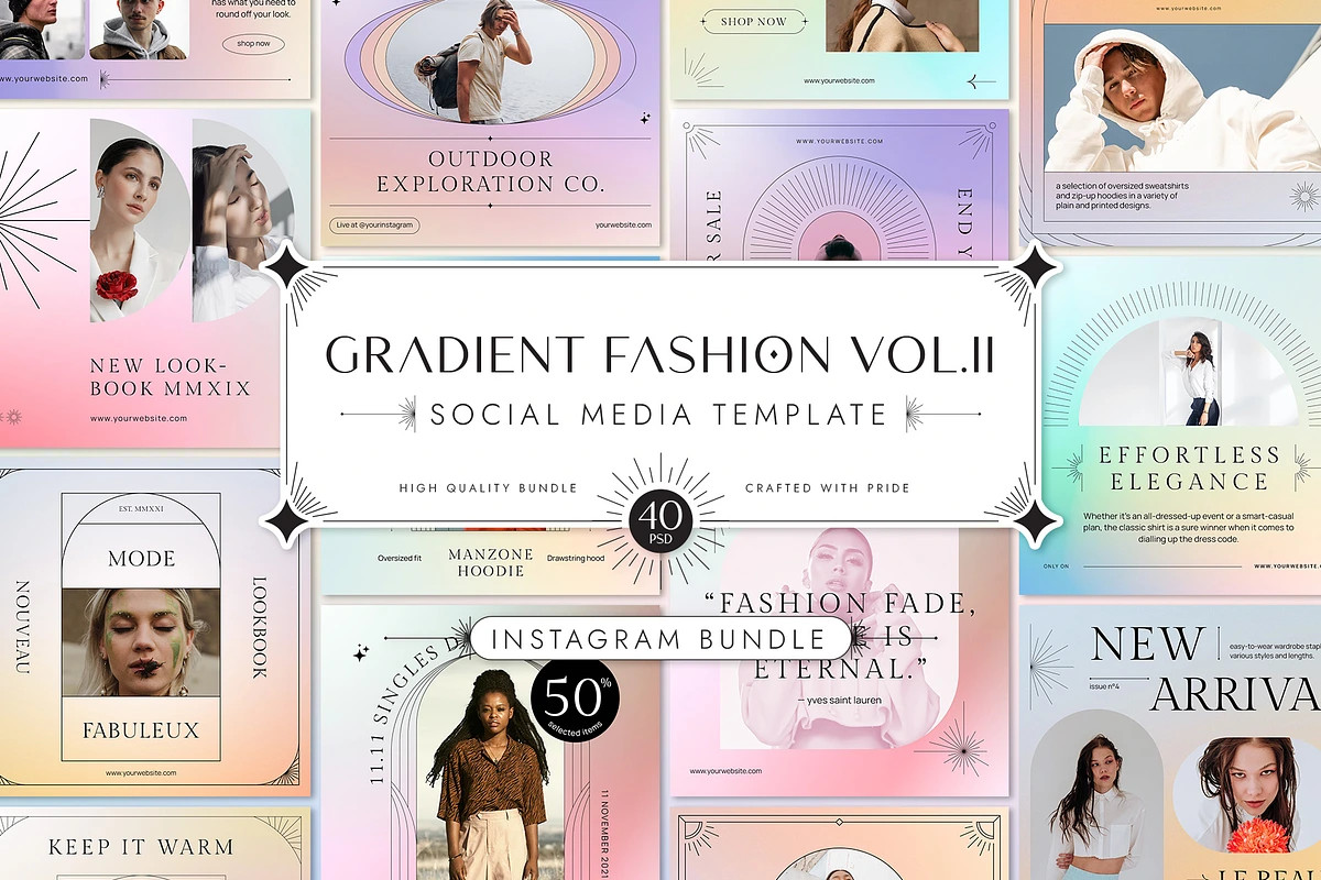 40款现代极简INS风正方形弥散光渐变优雅图文排版社交媒体小红书PSD海报主图模板套装 Gradient Fashion Social Media Vol.II , 第1张-素材湾丨精选海外优质设计素材资源 40款现代极简INS风正方形弥散光渐变优雅图文排版社交媒体小红书PSD海报主图模板套装 Gradient Fashion Social Media Vol.II , sucaiwan.com