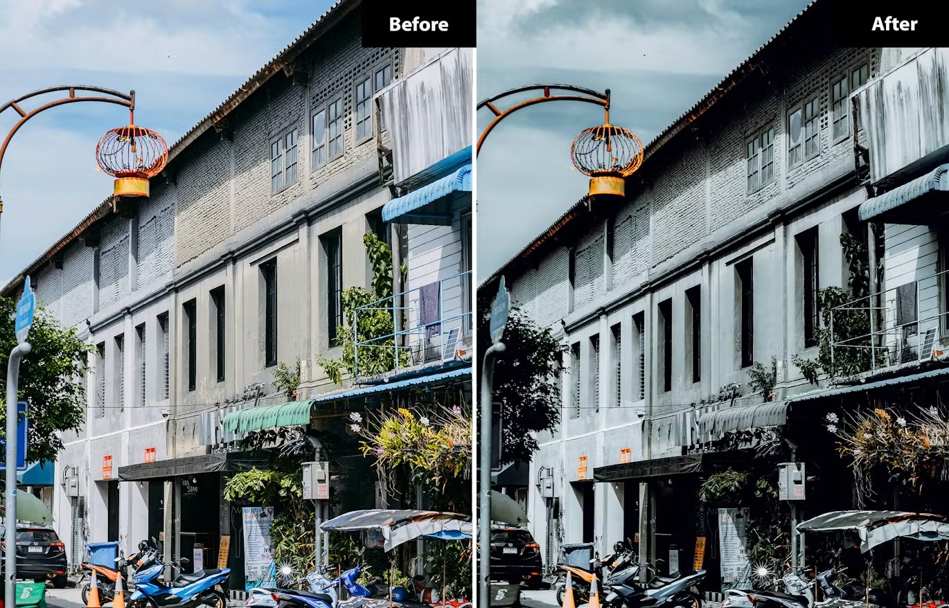 6组哑光黑色电影婚礼旅行摄影照片调色Lightroom预设 6 Matte Black Lightroom and Photoshop Presets 插件预设 sucaiwan.com