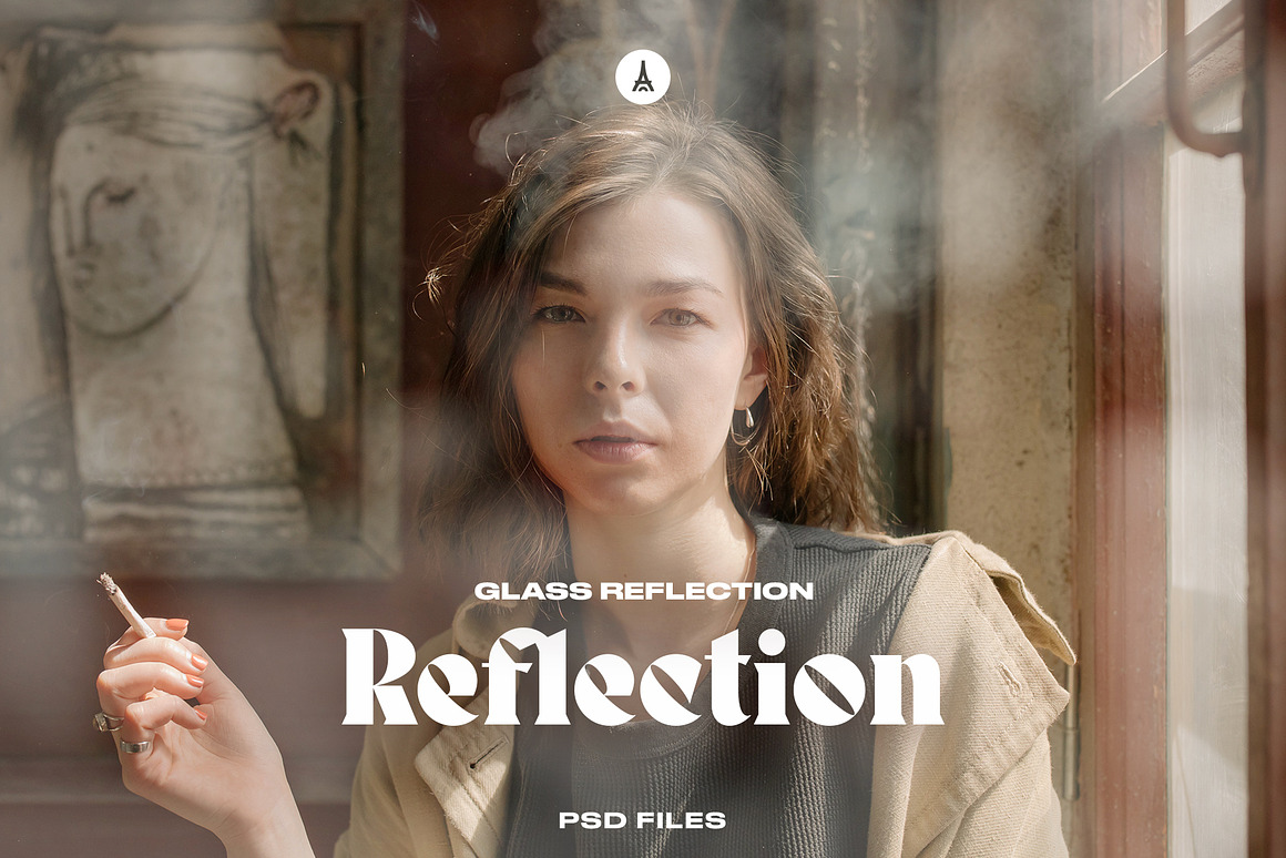 逼真玻璃反射光照片叠加效果PS修图特效滤镜插件样机模板设计素材 Glass Reflection Effect 插件预设 sucaiwan.com