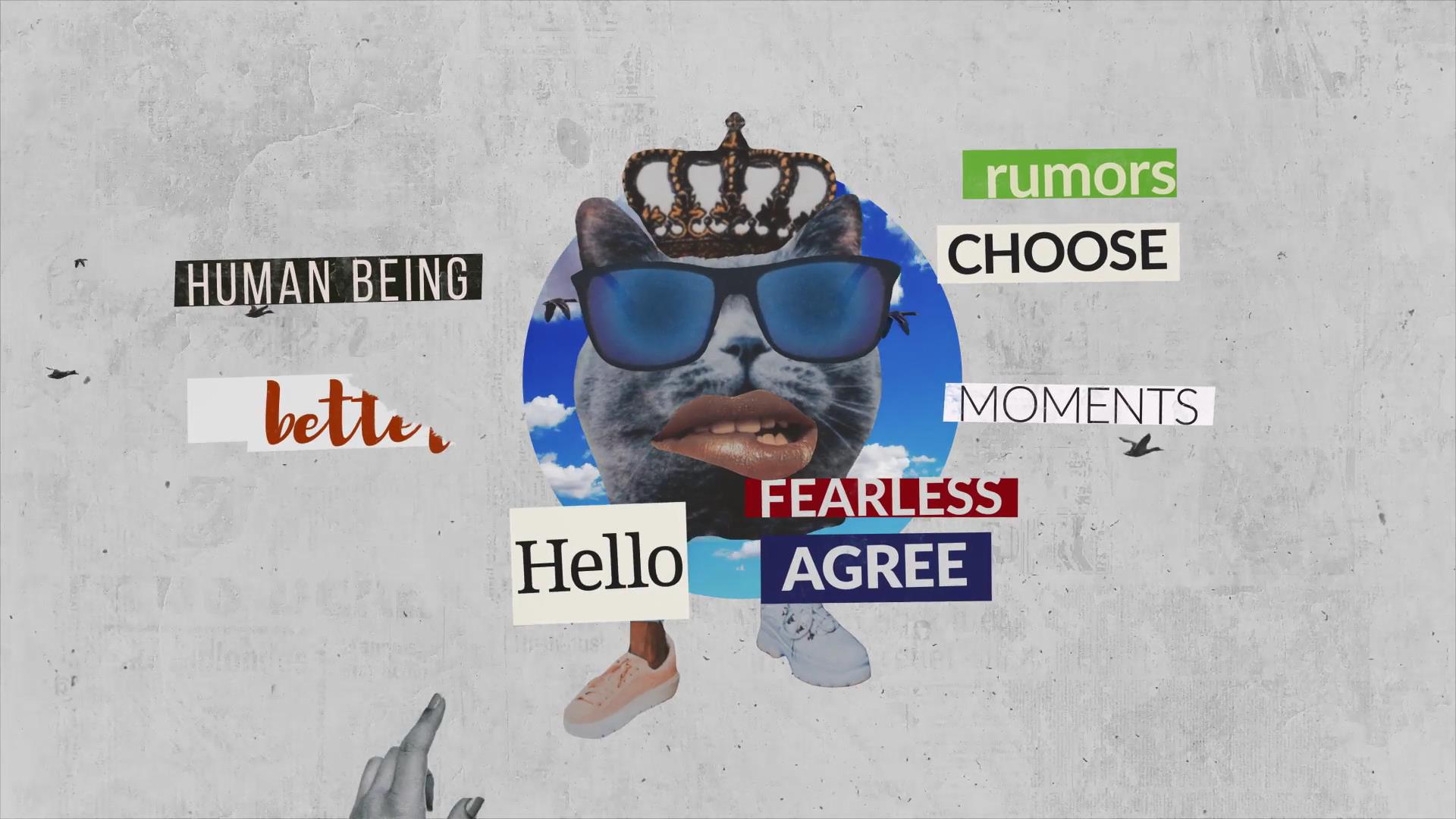 AE模板 潮流人物建筑纸张剪贴画拼贴画定格动画促销海报视频特效 Collage Art Promo 影视音频 sucaiwan.com