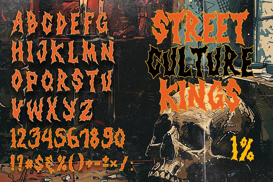 时尚复古金属品牌海报电影徽标设计y2k装饰英文字体安装包 Strange Mystery Horror Metal Display Font 设计素材 第8张-素材湾丨精选海外优质设计素材资源 时尚复古金属品牌海报电影徽标设计y2k装饰英文字体安装包 Strange Mystery Horror Metal Display Font 设计素材 sucaiwan.com