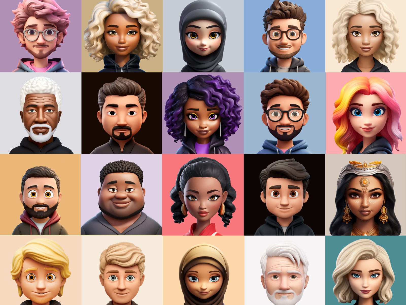 100+潮流3D Animoji卡通数字角色头像素材合集 Animoji avatars 图标素材 sucaiwan.com