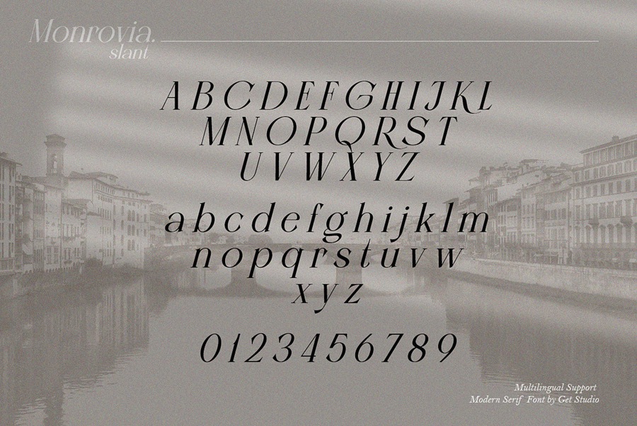 优雅高端现代奢侈品品牌女性婚礼设计英文衬线字体 Monrovia - Modern Serif Font 设计素材 sucaiwan.com