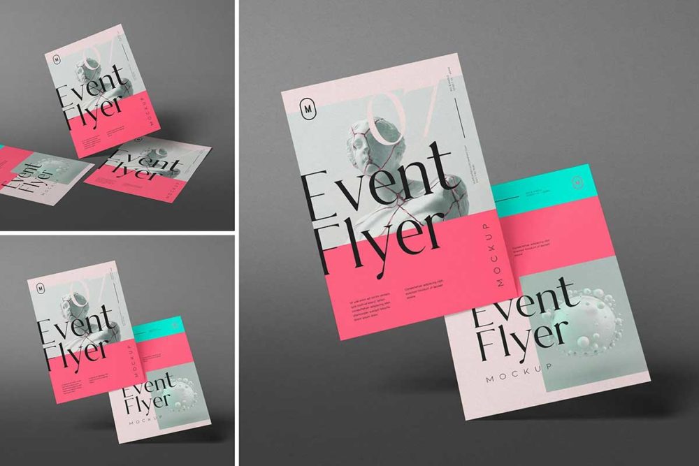 时尚逼真A4宣传单页海报设计展示效果图PS贴图样机模板 Flyer Mockup 样机素材 第1张-素材湾丨精选海外优质设计素材资源 时尚逼真A4宣传单页海报设计展示效果图PS贴图样机模板 Flyer Mockup 样机素材 sucaiwan.com