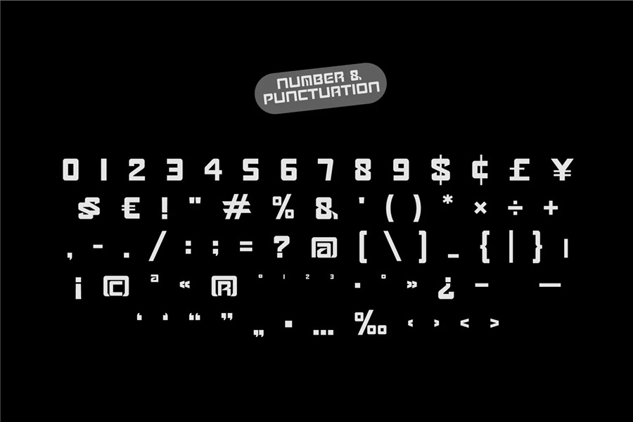 未来派科幻电影海报杂志设计排版科技感英文字体 Gadems - Futuristic Font 设计素材 sucaiwan.com