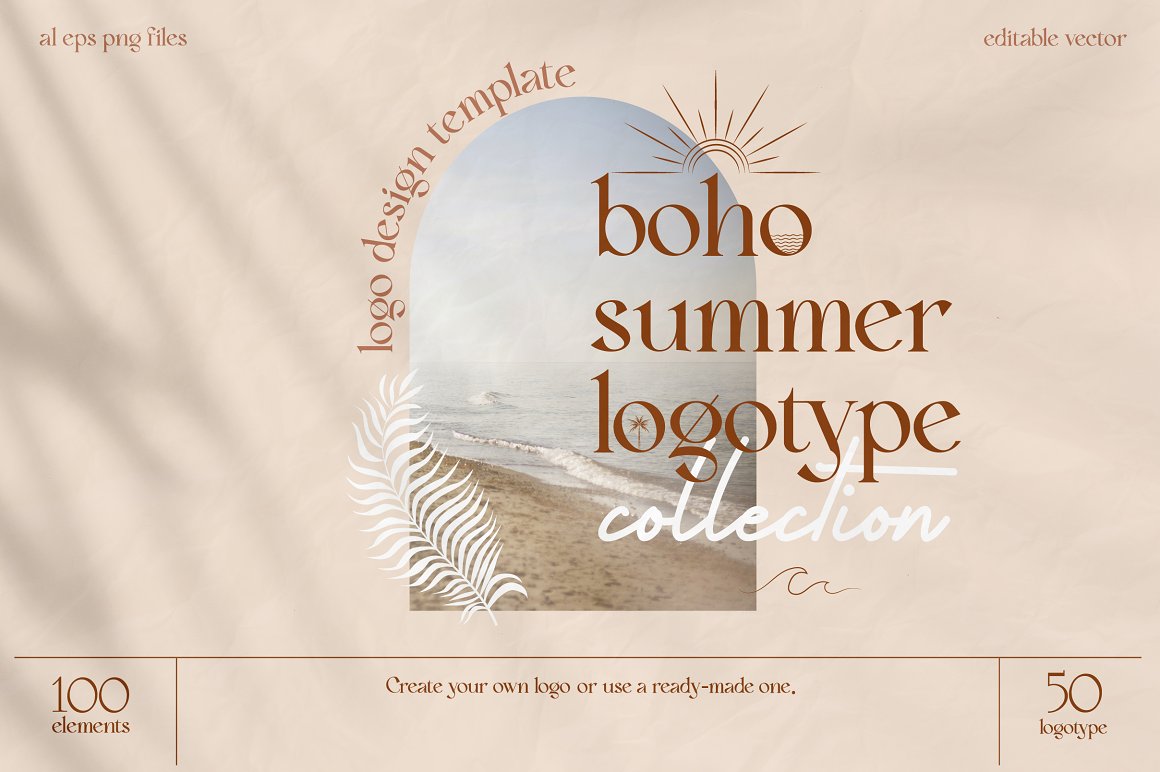 Mio Buono 夏季抽象创意时尚极简波西米亚风格标志构图设计元素包 Boho Summer Logo 图片素材 第3张-素材湾丨精选海外优质设计素材资源 Mio Buono 夏季抽象创意时尚极简波西米亚风格标志构图设计元素包 Boho Summer Logo 图片素材 sucaiwan.com