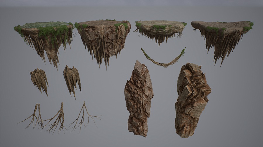 未来科幻浮岛岩石UE模型3D设计素材 Brushify – Floating Islands 样机素材 第5张-素材湾丨精选海外优质设计素材资源 未来科幻浮岛岩石UE模型3D设计素材 Brushify – Floating Islands 样机素材 sucaiwan.com