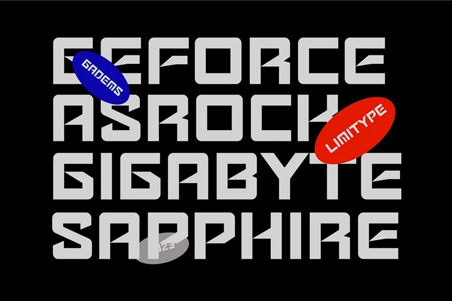 未来派科幻电影海报杂志设计排版科技感英文字体 Gadems - Futuristic Font 设计素材 sucaiwan.com