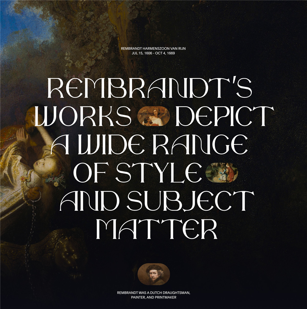 经典优雅杂志海报标题徽标Logo设计衬线英文字体素材 The Night Watch Font , sucaiwan.com