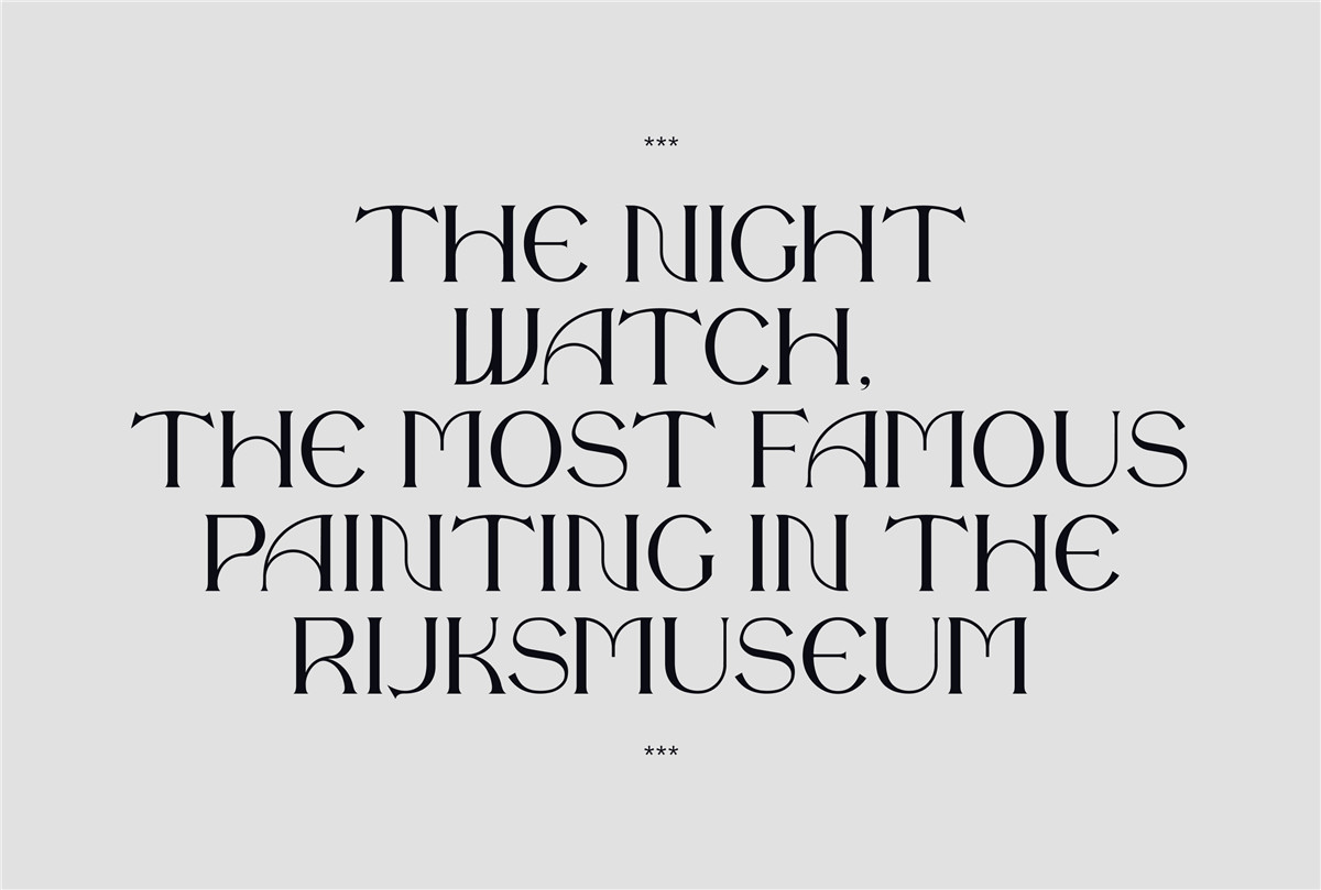 经典优雅杂志海报标题徽标Logo设计衬线英文字体素材 The Night Watch Font , sucaiwan.com