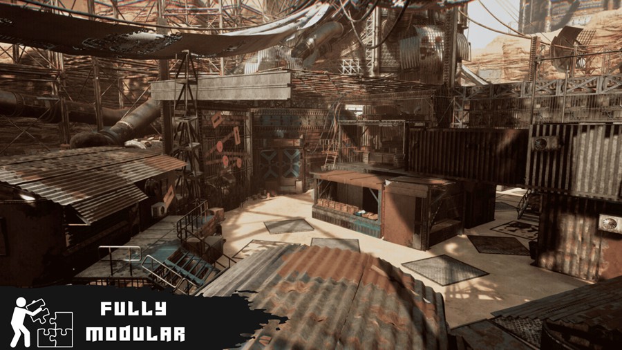 后世界末日科幻沙漠城市小镇避难所ue模型设计素材 Post Apocalyptic Town , 第1张-素材湾丨精选海外优质设计素材资源 后世界末日科幻沙漠城市小镇避难所ue模型设计素材 Post Apocalyptic Town , sucaiwan.com