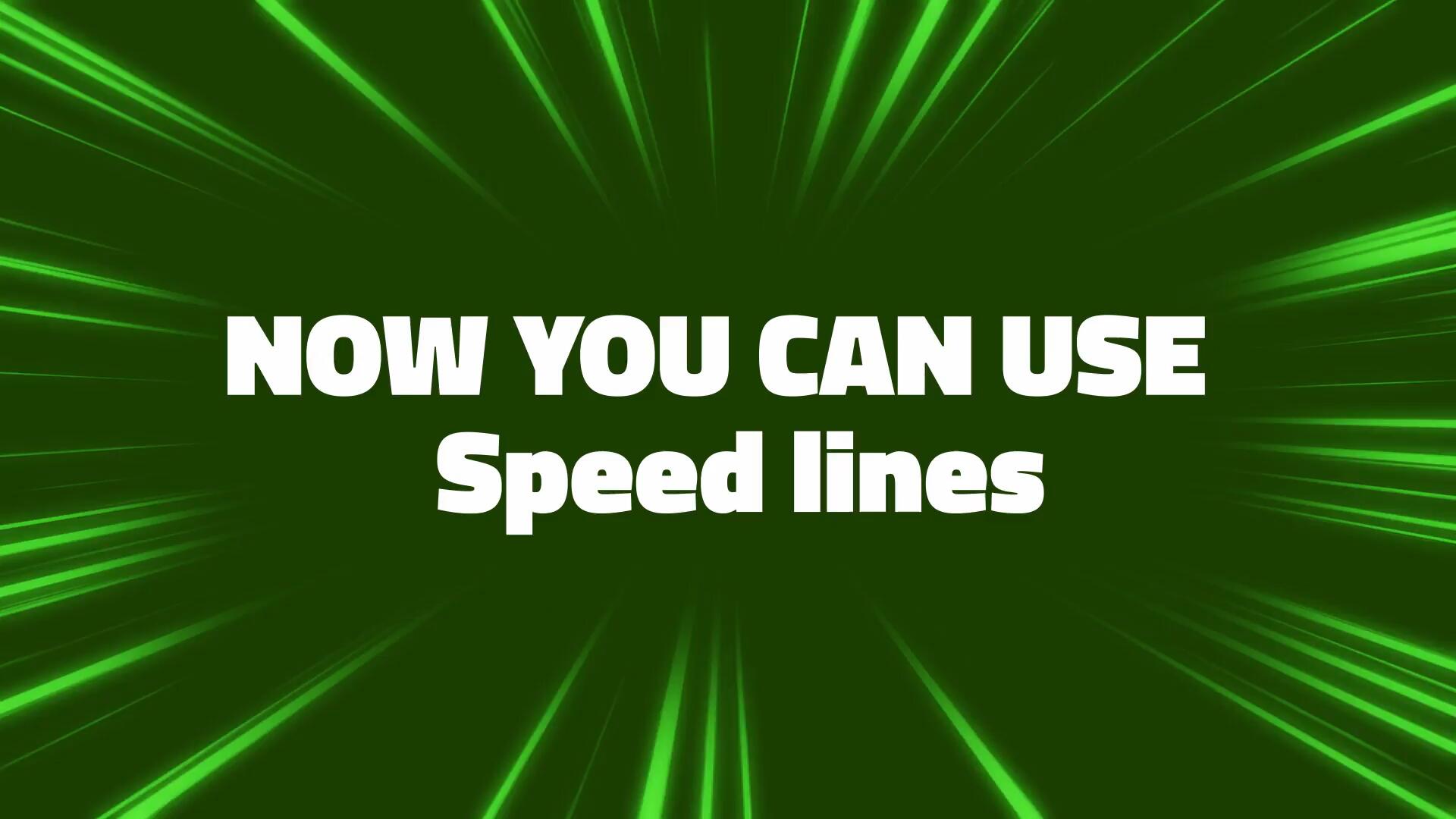 达芬奇预设：6个卡通动漫速度线背景效果预设 , sucaiwan.com