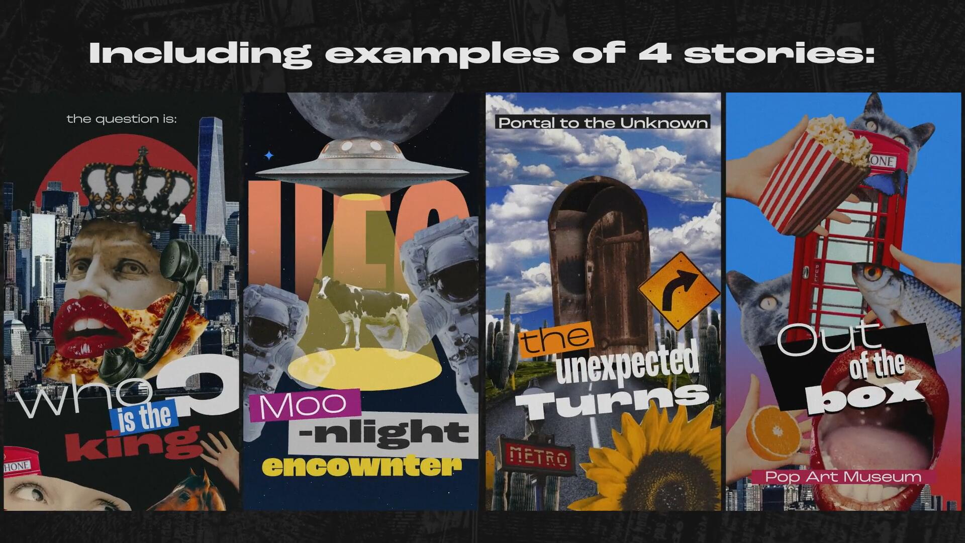 FCPX插件:40个复古拼贴艺术剪切建筑景点食物动物竖屏动画元素包 , 第2张-素材湾丨精选海外优质设计素材资源 FCPX插件:40个复古拼贴艺术剪切建筑景点食物动物竖屏动画元素包 , sucaiwan.com