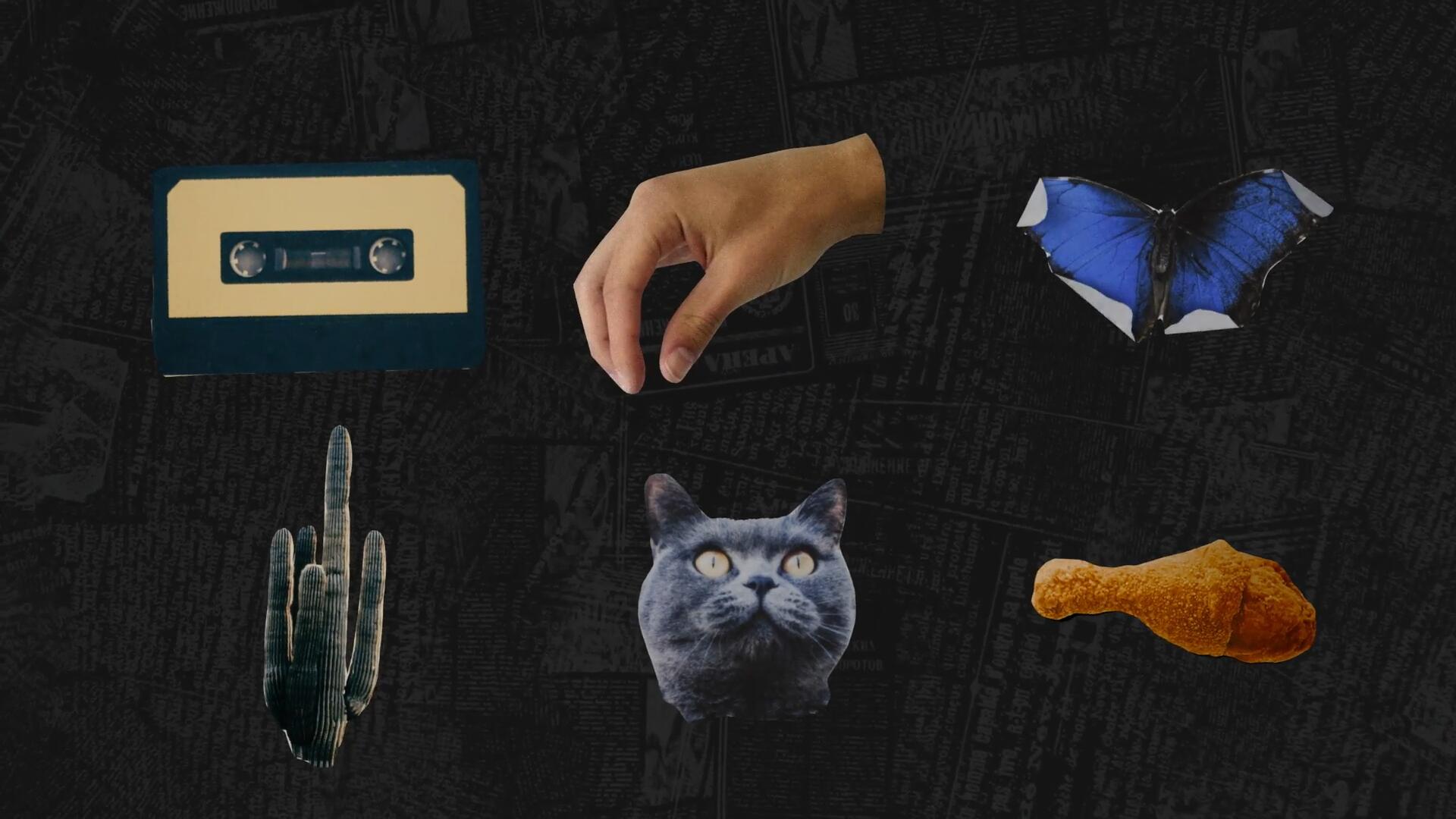 FCPX插件:40个复古拼贴艺术剪切建筑景点食物动物竖屏动画元素包 , 第9张-素材湾丨精选海外优质设计素材资源 FCPX插件:40个复古拼贴艺术剪切建筑景点食物动物竖屏动画元素包 , sucaiwan.com