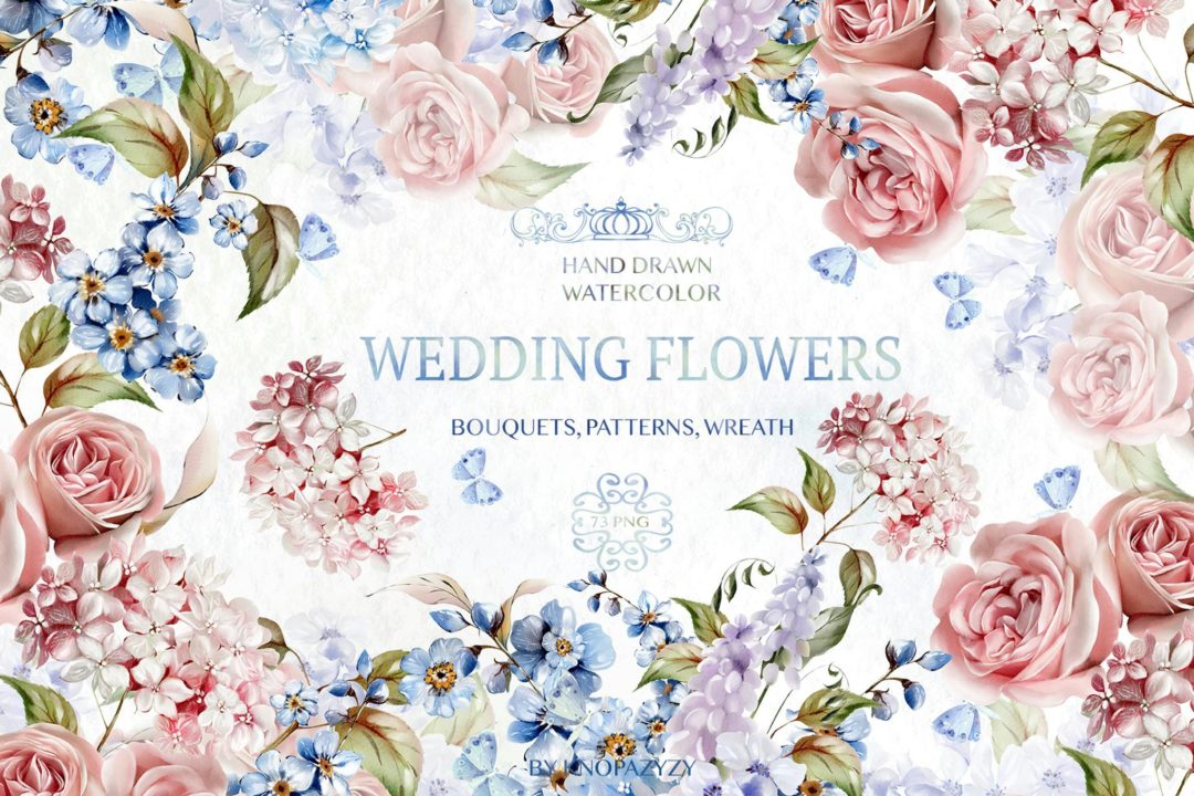 73款高品质婚礼情人节花束花卉花圈手绘水彩插画png免抠图设计素材 Watercolor wedding flowers 图片素材 第1张-素材湾丨精选海外优质设计素材资源 73款高品质婚礼情人节花束花卉花圈手绘水彩插画png免抠图设计素材 Watercolor wedding flowers 图片素材 sucaiwan.com