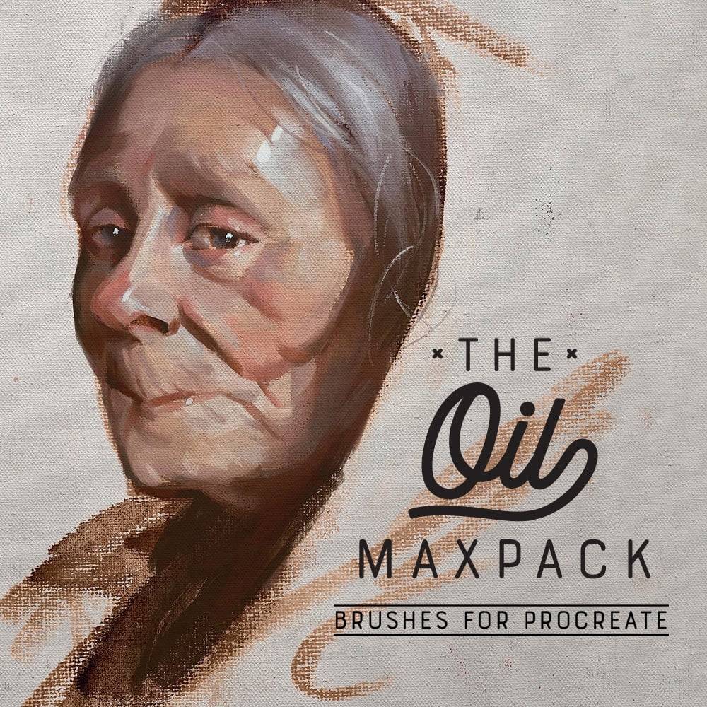 94款超级丙烯酸油画数字艺术绘画效果procreate笔刷画笔设计素材 The Oil MaxPack – Brushes for Procreate 笔刷资源 sucaiwan.com