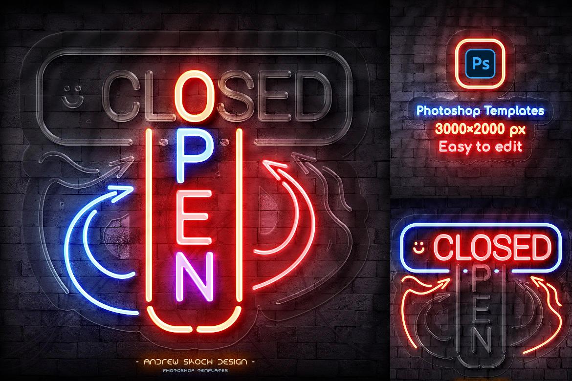 潮流霓虹灯效果标题文字字体招牌设计ps特效样机模板素材 Neon On Off Switch Light – Photoshop Template 插件预设 第1张-素材湾丨精选海外优质设计素材资源 潮流霓虹灯效果标题文字字体招牌设计ps特效样机模板素材 Neon On Off Switch Light – Photoshop Template 插件预设 sucaiwan.com