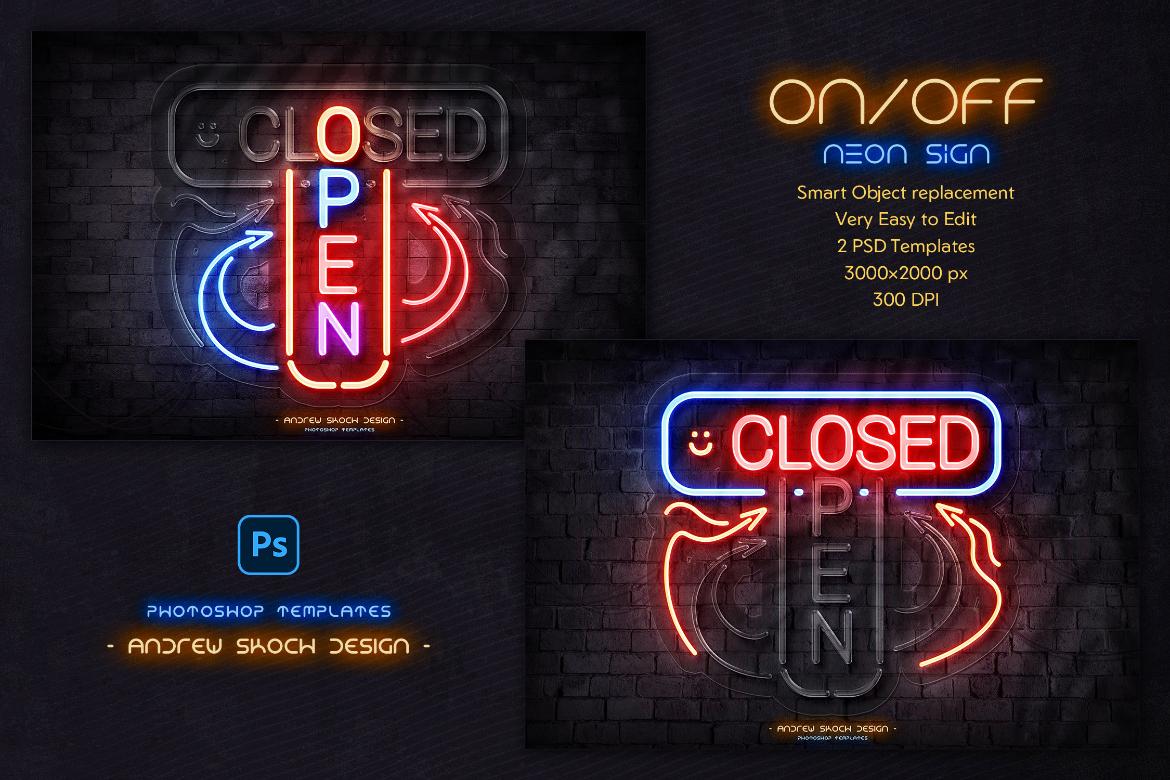 潮流霓虹灯效果标题文字字体招牌设计ps特效样机模板素材 Neon On Off Switch Light – Photoshop Template 插件预设 第6张-素材湾丨精选海外优质设计素材资源 潮流霓虹灯效果标题文字字体招牌设计ps特效样机模板素材 Neon On Off Switch Light – Photoshop Template 插件预设 sucaiwan.com