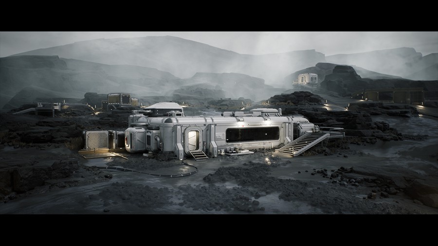 未来科幻赛博朋克风星球基地房屋飞船ue模型3d设计素材 Modular Sci-Fi Indoor Outdoor Environment Pack – Rocky Swampy Planet 样机素材 第1张-素材湾丨精选海外优质设计素材资源 未来科幻赛博朋克风星球基地房屋飞船ue模型3d设计素材 Modular Sci-Fi Indoor Outdoor Environment Pack – Rocky Swampy Planet 样机素材 sucaiwan.com