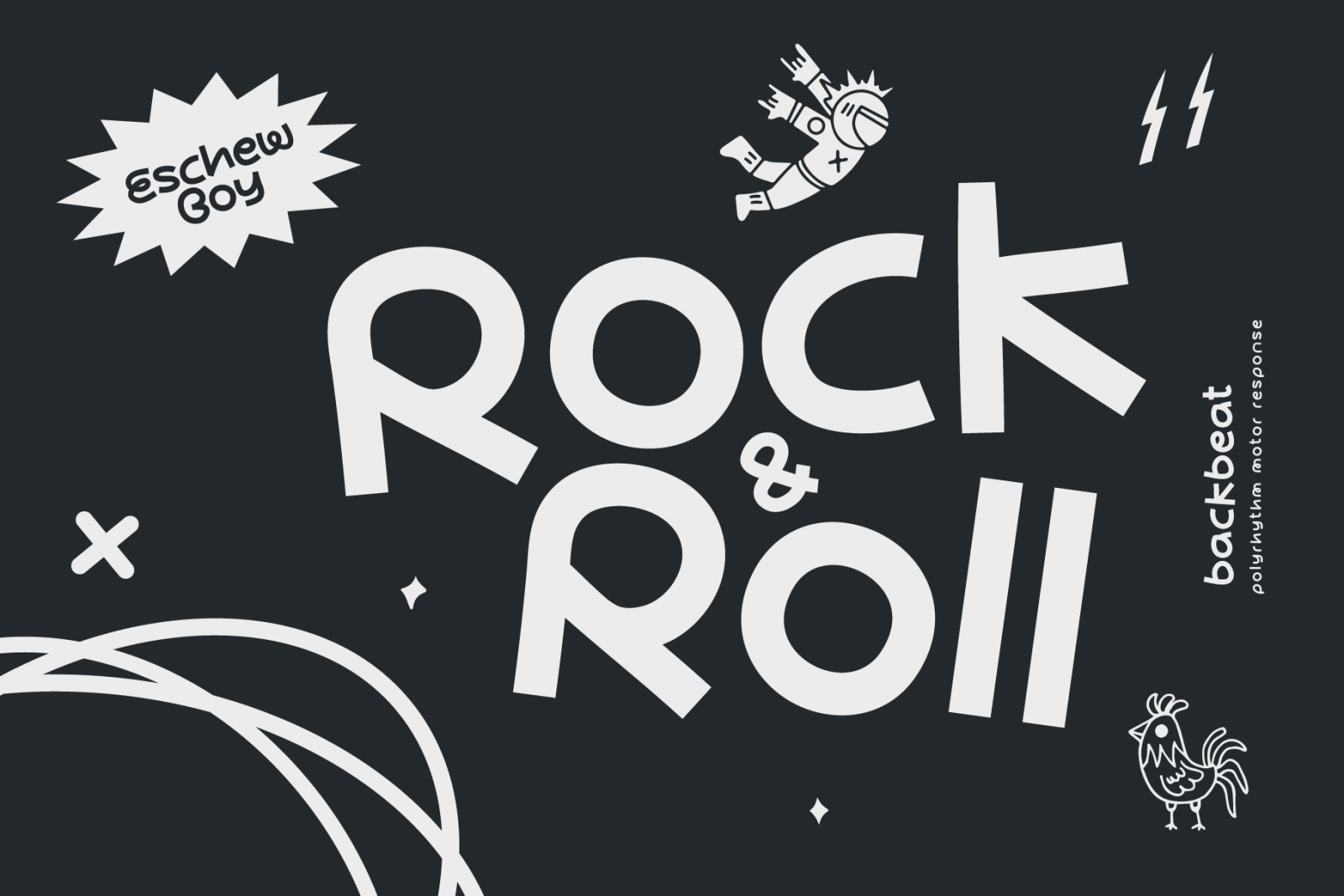 英文字体：趣味卡通品牌海报Logo标题包装设计手写涂鸦字体 Roy Make , sucaiwan.com