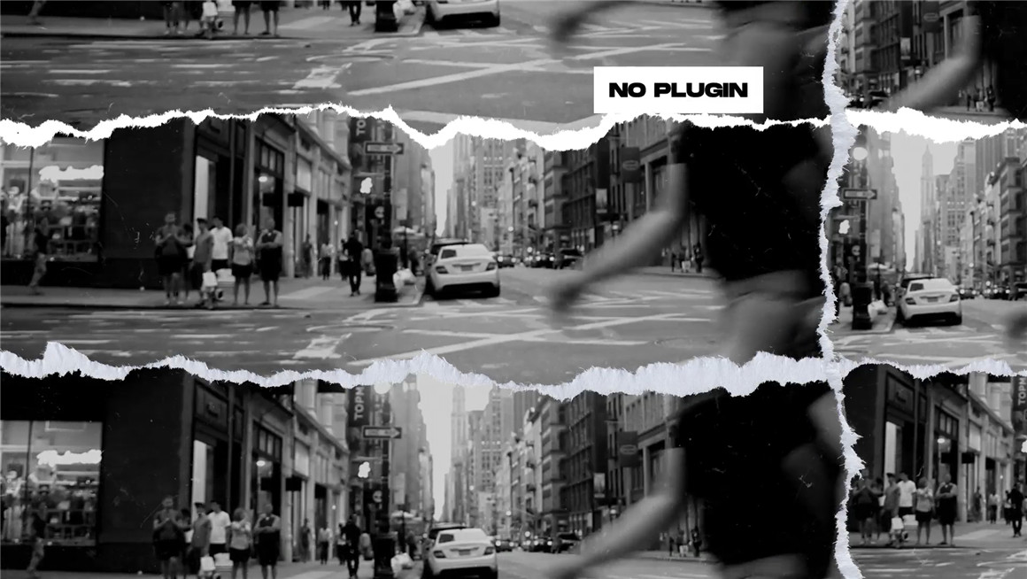 PR模板:新潮撕纸运动踩踏故障快闪预告短片模板 Short Intro | Premiere Pro 影视音频 第5张-素材湾丨精选海外优质设计素材资源 PR模板:新潮撕纸运动踩踏故障快闪预告短片模板 Short Intro | Premiere Pro 影视音频 sucaiwan.com