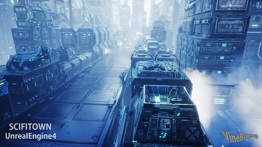 未来科幻赛博朋克风城市大厦建筑ue模型3d设计素材 Sci-Fi Town 样机素材 第4张-素材湾丨精选海外优质设计素材资源 未来科幻赛博朋克风城市大厦建筑ue模型3d设计素材 Sci-Fi Town 样机素材 sucaiwan.com