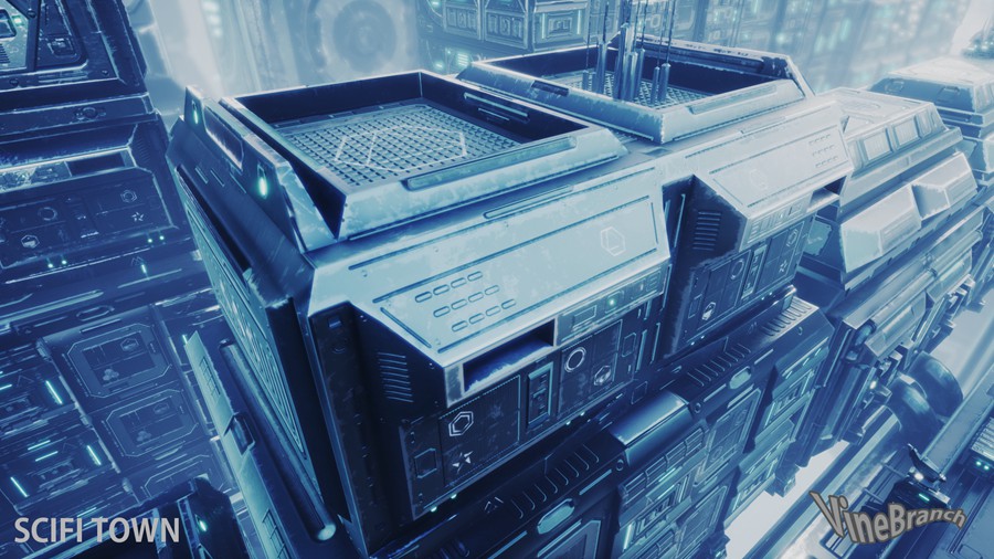 未来科幻赛博朋克风城市大厦建筑ue模型3d设计素材 Sci-Fi Town 样机素材 第12张-素材湾丨精选海外优质设计素材资源 未来科幻赛博朋克风城市大厦建筑ue模型3d设计素材 Sci-Fi Town 样机素材 sucaiwan.com