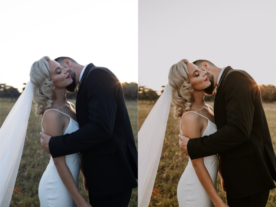 复古橙色温暖色调&黑白色调婚礼照片调色Lightroom预设 The Tiemensmas LR Presets 插件预设 sucaiwan.com