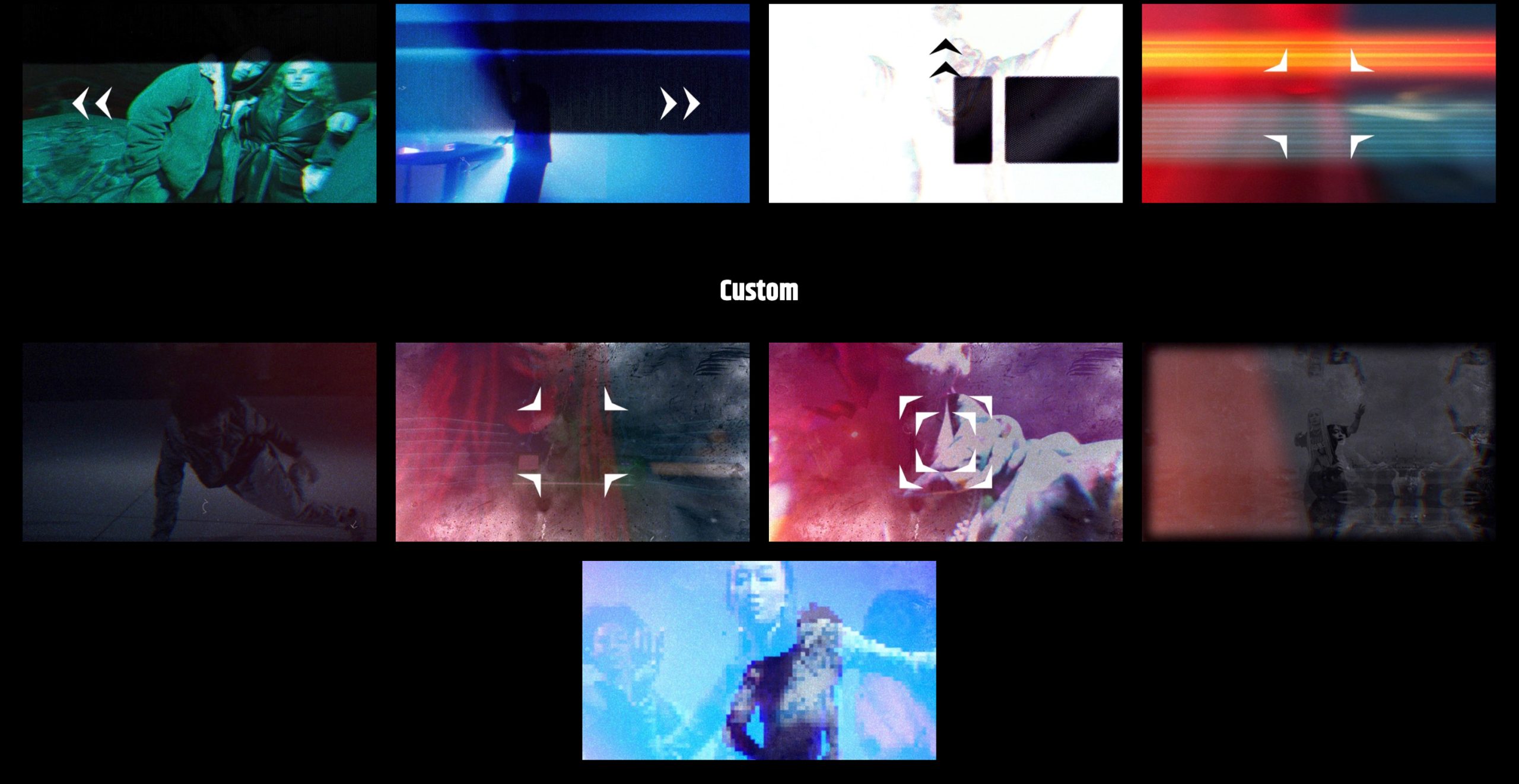 FCPX插件：69个嘻哈电影划痕噪点扭曲变形拉伸漏光刮擦手绘线条灯光闪烁转场过渡 MotionVFX mTransition NOISE . sucaiwan.com