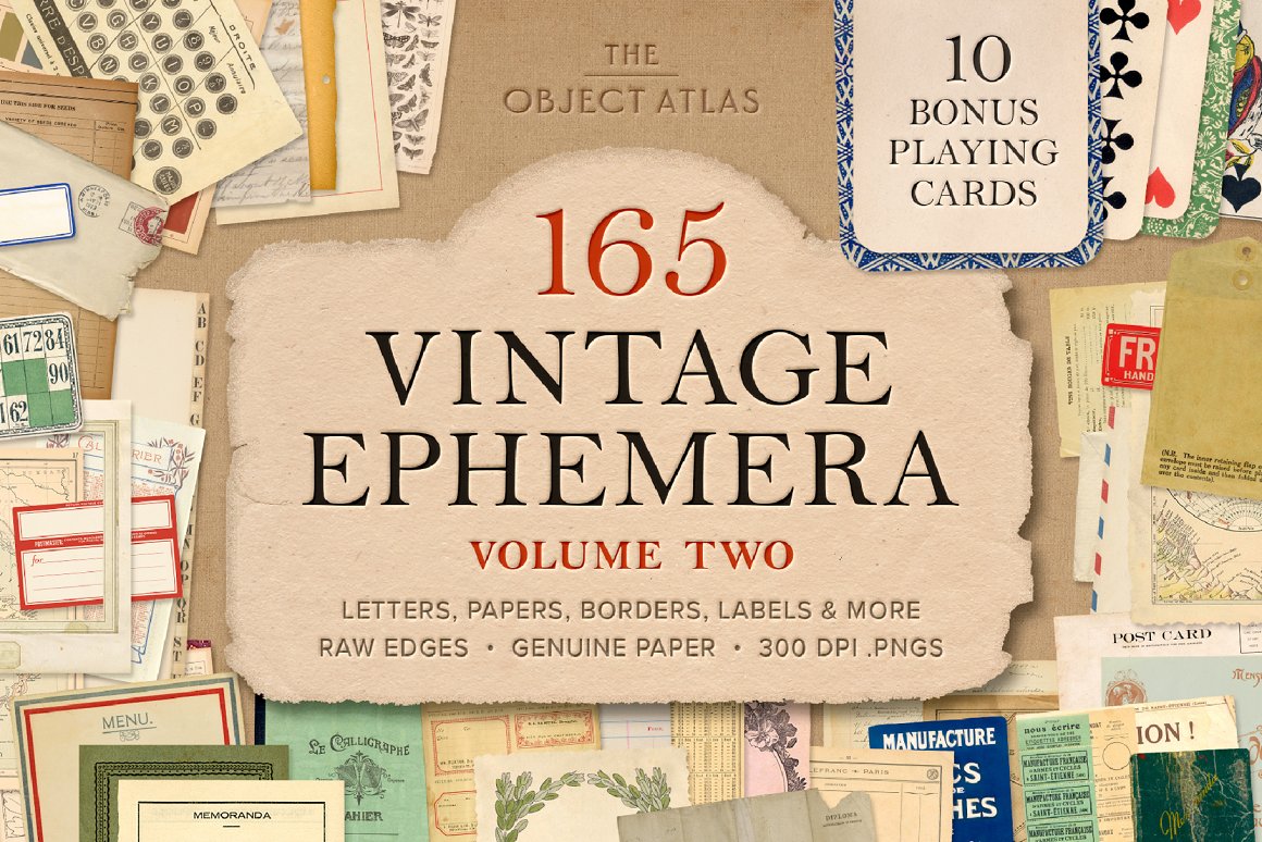 165款复古做旧牛皮纸贴纸张信纸信封相框扑克牌期刊封面地图航海风PNG背景肌理套装 Vintage Paper Ephemera Vol 2 图片素材 第1张-素材湾丨精选海外优质设计素材资源 165款复古做旧牛皮纸贴纸张信纸信封相框扑克牌期刊封面地图航海风PNG背景肌理套装 Vintage Paper Ephemera Vol 2 图片素材 sucaiwan.com