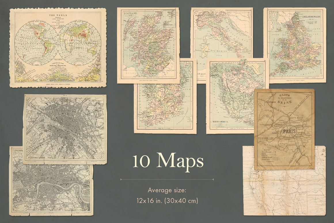 165款复古做旧牛皮纸贴纸张信纸信封相框扑克牌期刊封面地图航海风PNG背景肌理套装 Vintage Paper Ephemera Vol 2 图片素材 第6张-素材湾丨精选海外优质设计素材资源 165款复古做旧牛皮纸贴纸张信纸信封相框扑克牌期刊封面地图航海风PNG背景肌理套装 Vintage Paper Ephemera Vol 2 图片素材 sucaiwan.com